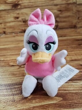 Disney Wishable Daisy Duck Pink/White Stuffed Animal Plush Runaway Railway